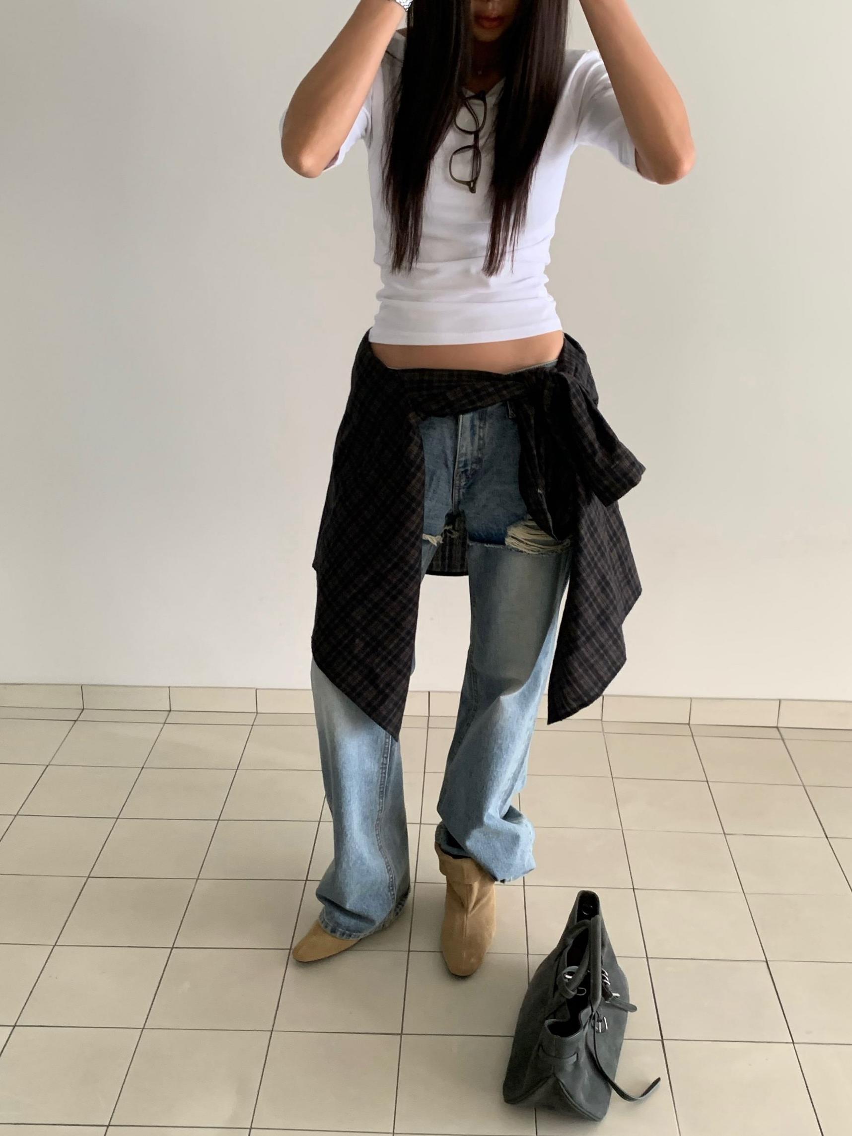 大U美背五分袖上衣